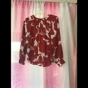 NWT Ann Taylor red blouse Size Petite Small